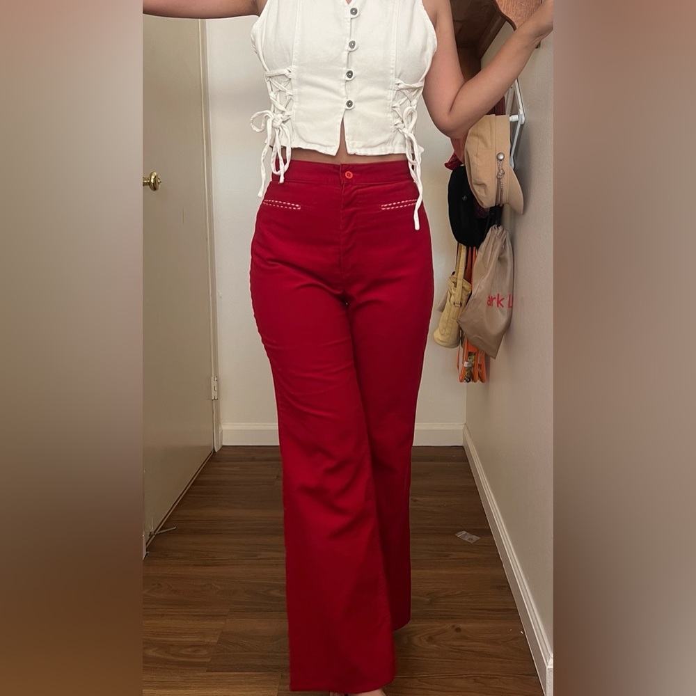 Vintage 70s Levi’s corduroy wide leg pants - Picture 5 of 16